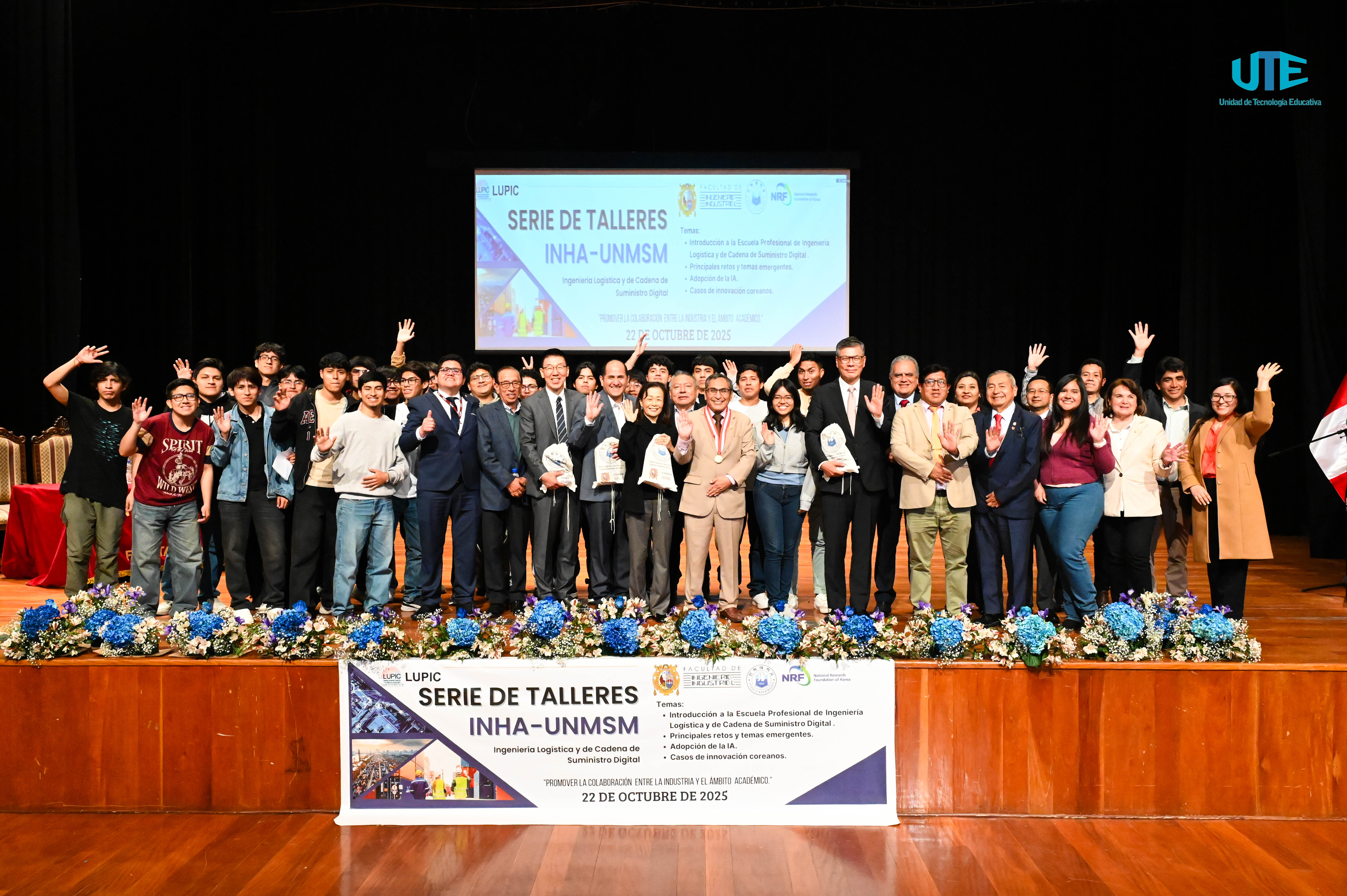 Ceremonia para la firma de convenio con la universidad coreana Inha
